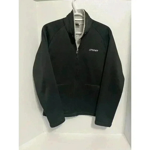 Spyder Fleece Women’s L Black Sweater  Jacket Full Zip - Picture 11 of 11